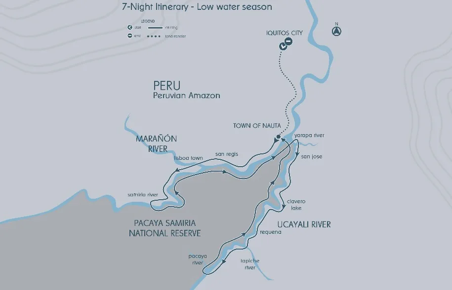 Aqua Expeditions Amazone map