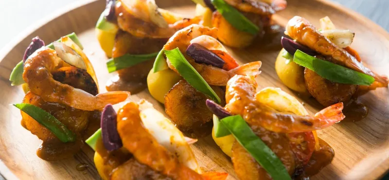 “Causa”-with-Shrimp-Escabeche-Causa-con-Escabeche-de-Langostinos