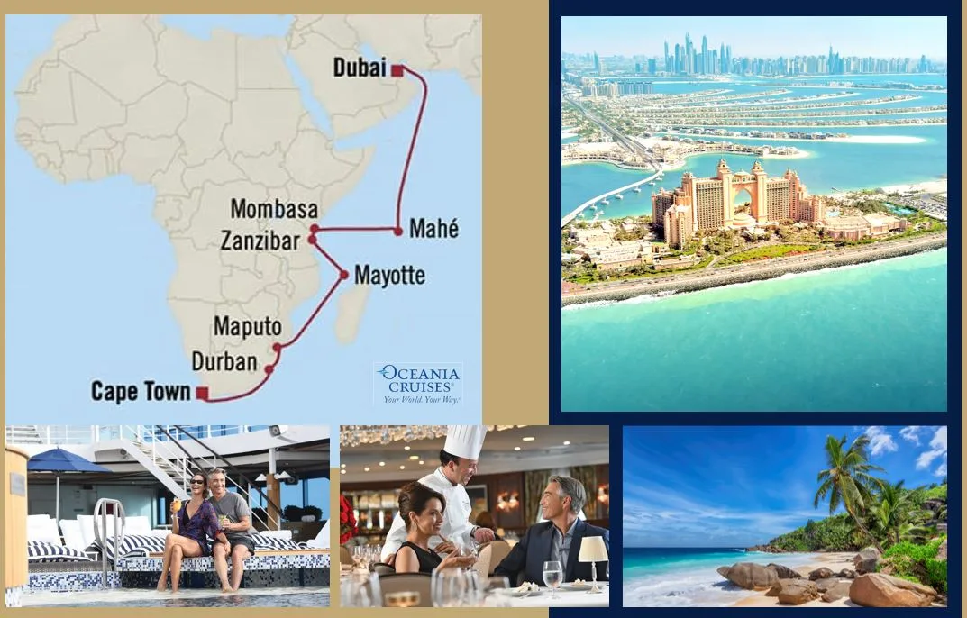 oceania insignia dubai capetown 13mei2024 map