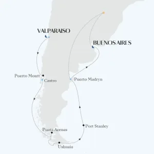 silversea wereldcruise 2028 kaart thema3