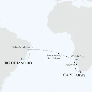 silversea wereldcruise 2028 kaart thema5