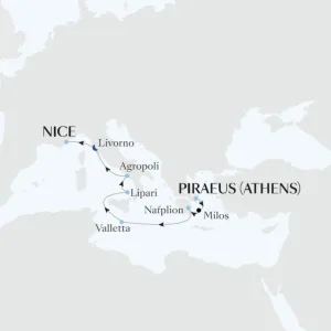 silversea wereldcruise 2028 kaart thema9