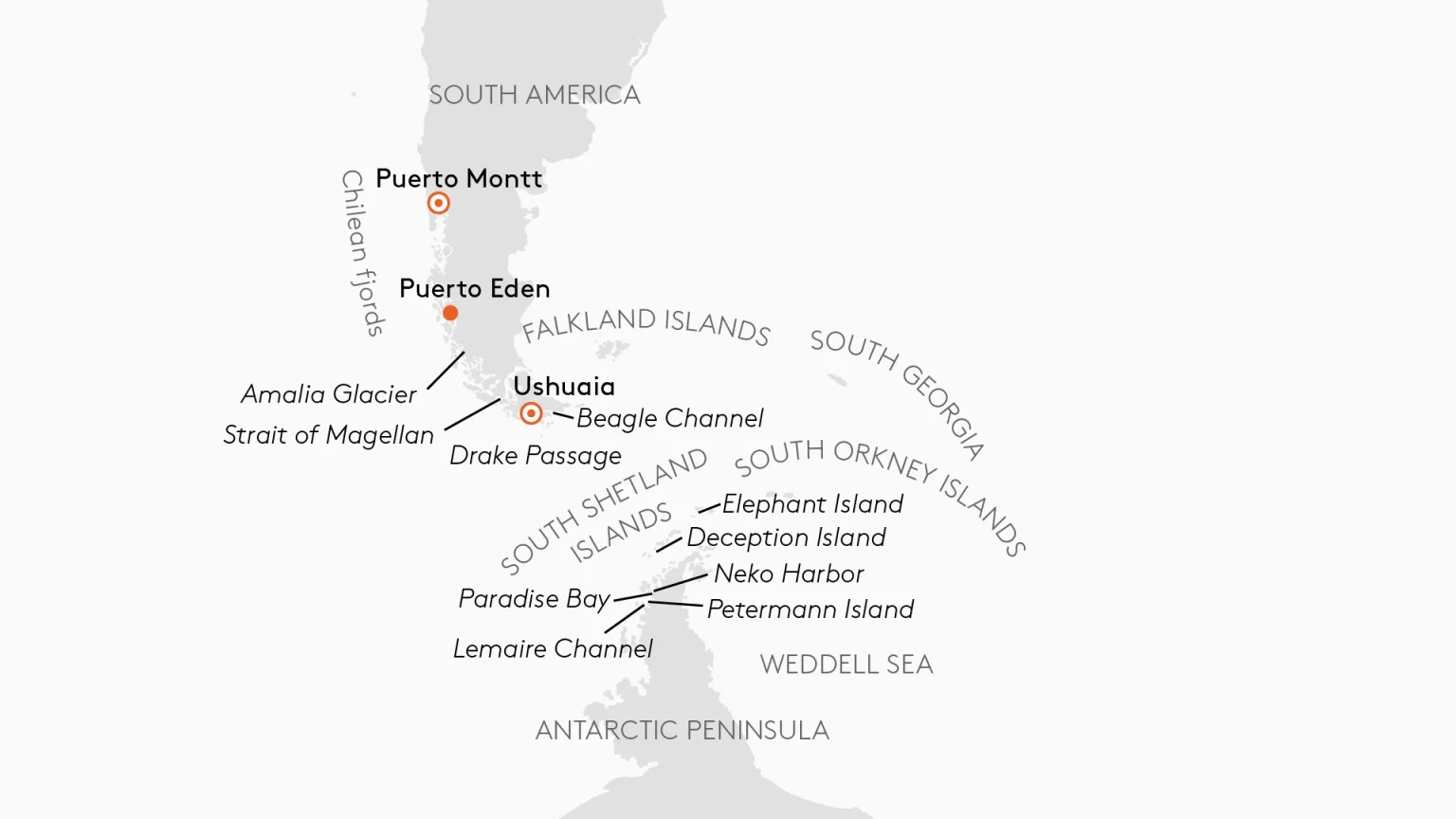 hanseatic spirit antarctica chili fjorden 2025_map
