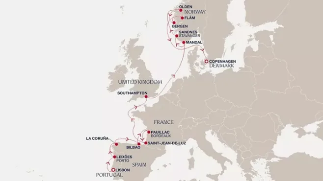 explora journeys 10aug26 map