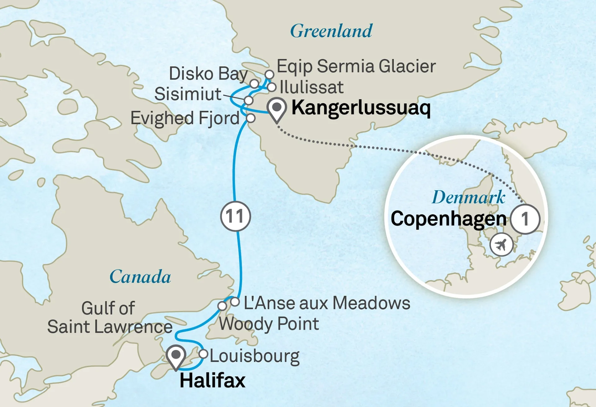 Route van de Vikings