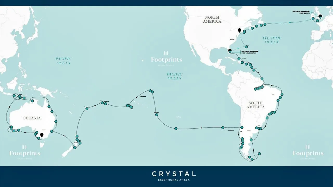 wereldcruise 2029 map